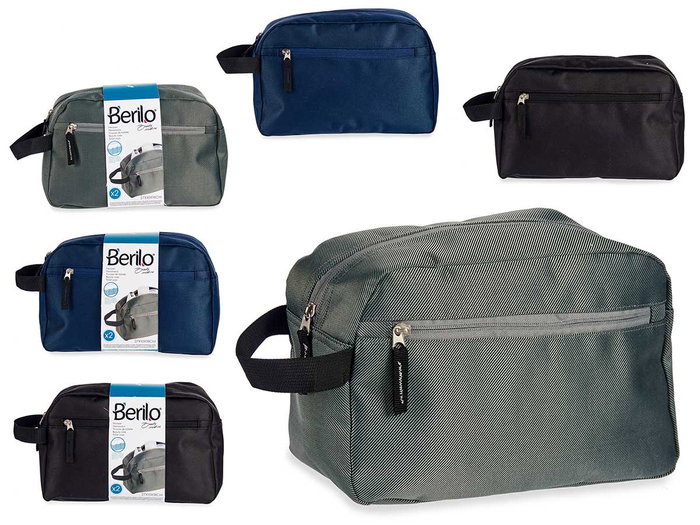 Berilo Neceser Liso Poliéster 600D 30x18x11 cm Surtido Oscuro (Set de 12) Berilo Neceser Liso Poliéster 600D 30x18x11 cm Surtido Oscuro (Set de 12)