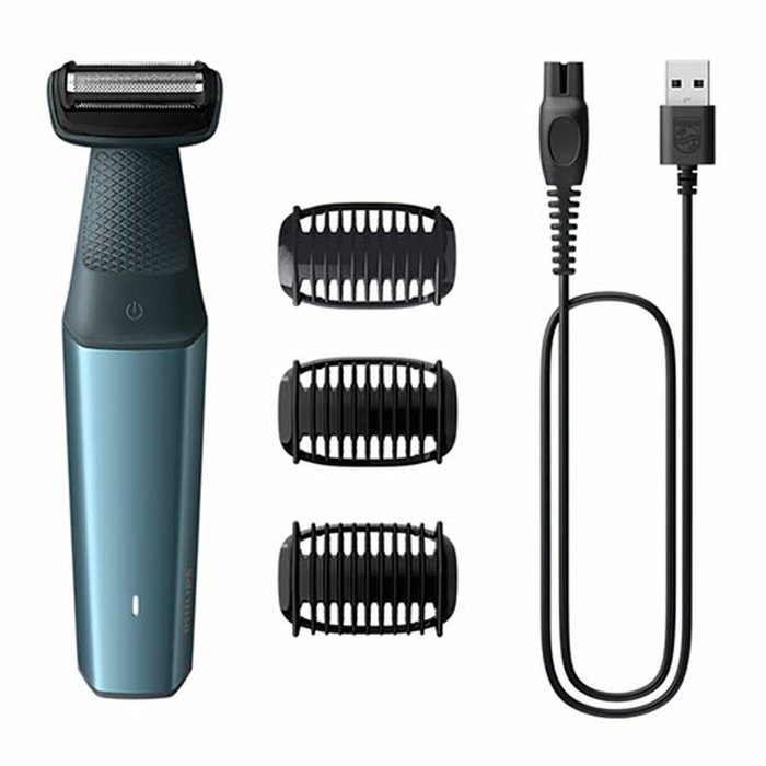 Philips Bodygroom Series 3000 BG3027/05 con 3 accesorios en azul y gris