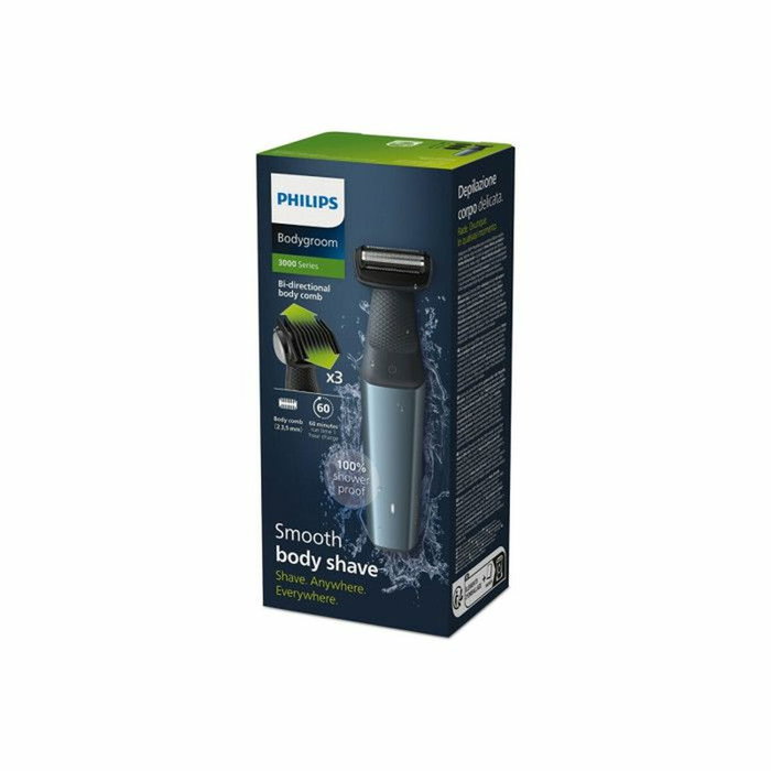 Philips Bodygroom Series 3000 BG3027/05 con 3 accesorios en azul y gris