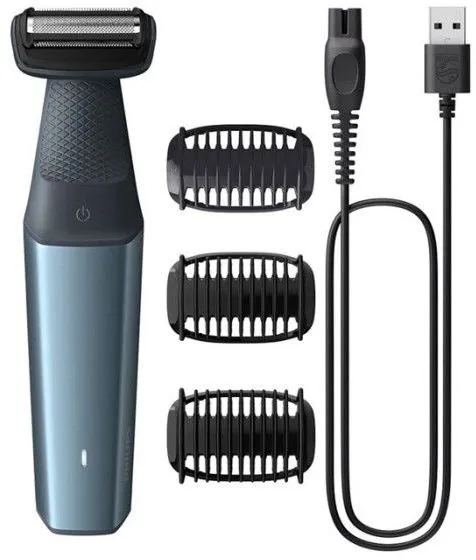 Philips Bodygroom Series 3000 BG3027/05 con 3 accesorios en azul y gris