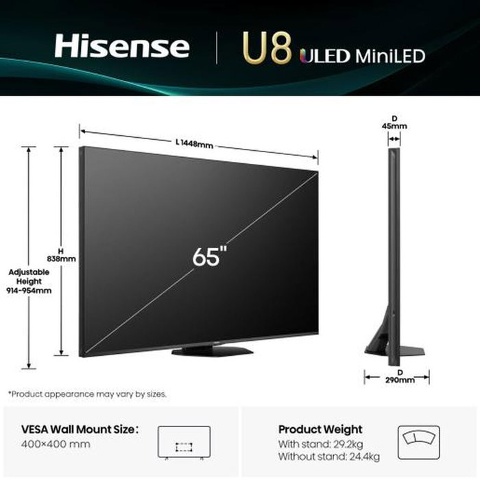 Smart TV Hisense 65U8Q 65" 4K Ultra HD LED HDR