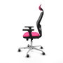 PIQUERAS Y CRESPO Silla de oficina Jorquera Rosa/Gris con mecanismo Sincro/Traslack