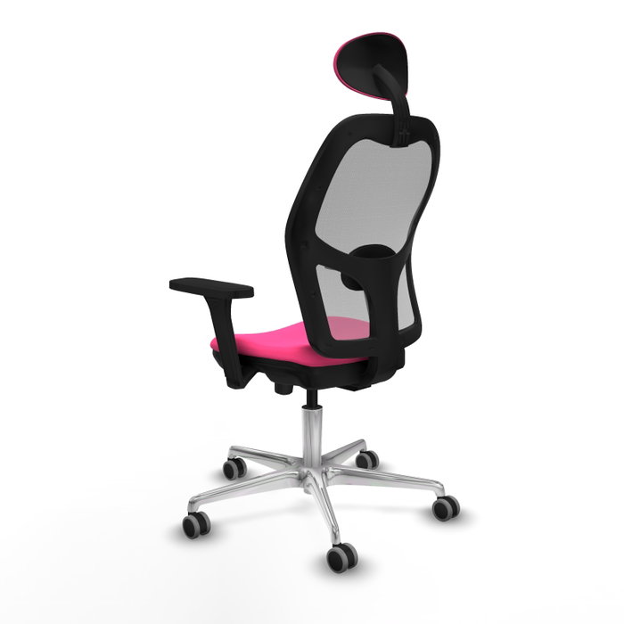 PIQUERAS Y CRESPO Silla de oficina Jorquera Rosa/Gris con mecanismo Sincro/Traslack PIQUERAS Y CRESPO Silla de oficina Jorquera Rosa/Gris con mecanismo Sincro/Traslack
