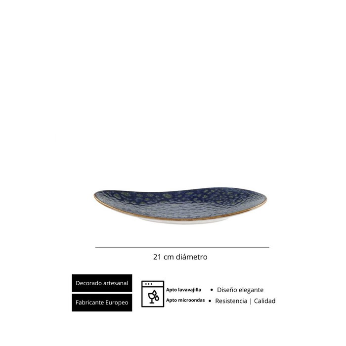 Summa Moon Blue Plato Oval 21x12x3 cm (Set de 6) inevitable Summa Moon Blue Plato Oval 21x12x3 cm (Set de 6) inevitable