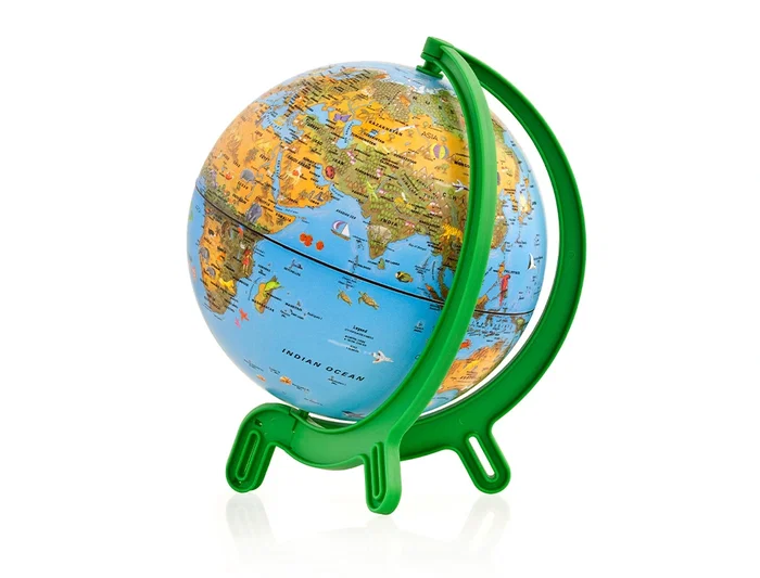 Nova Rico Globo Terráqueo Mini Giacomino Arca 16 cm Diámetro Base Plástico Alta Resistencia