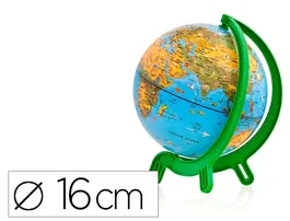 Nova Rico Globo Terráqueo Mini Giacomino Arca 16 cm Diámetro Base Plástico Alta Resistencia