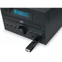 Thomson THO1720570876072 Microsistema Bluetooth Madera/Negro Radio FM/CD/MP3/USB 20W RMS Toma Auriculares Mando a Distancia 230V