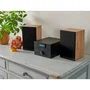 Thomson THO1720570876072 Microsistema Bluetooth Madera/Negro Radio FM/CD/MP3/USB 20W RMS Toma Auriculares Mando a Distancia 230V