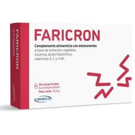 SODEINN Faricron 30Comp. Soporte Faringe con Ácido Hialurónico, Lisozima y Vitaminas A, C, B