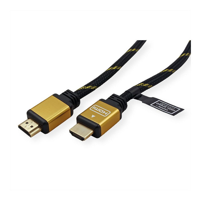 ROLINE Cable HDMI High Speed con Ethernet 11.04.5503, 3 m, Conectores Chapados en Oro, Negro