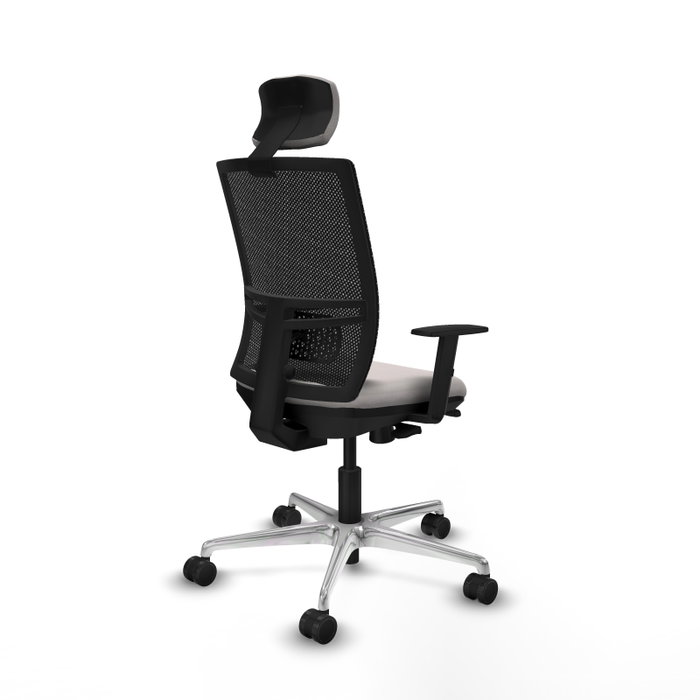 PIQUERAS Y CRESPO Silla de oficina Yunquera con mecanismo Sincro/Traslack Blanco y Negro