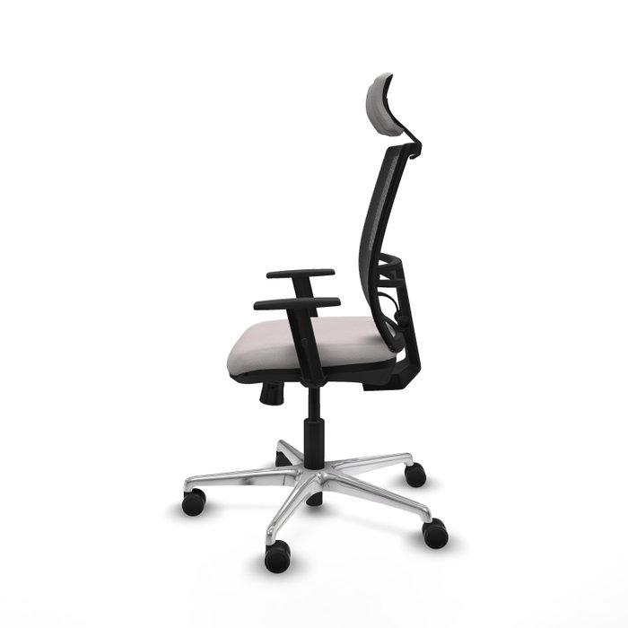 PIQUERAS Y CRESPO Silla de oficina Yunquera con mecanismo Sincro/Traslack Blanco y Negro