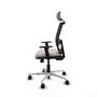 PIQUERAS Y CRESPO Silla de oficina Yunquera con mecanismo Sincro/Traslack Blanco y Negro