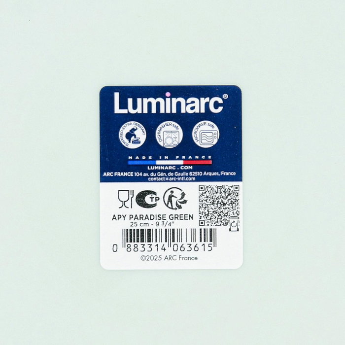 Luminarc Plato Llano Opal Apy Paradise Verde 25 cm