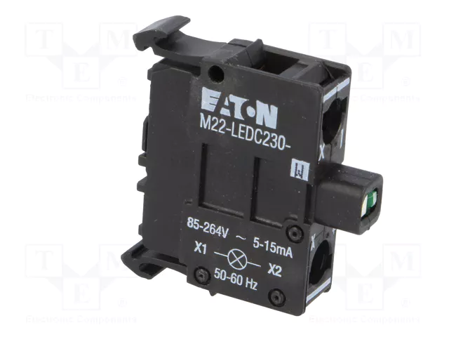 Eaton M22-LEDC230-W Luminaria LED para caja eléctrica, Negro
