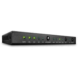 Lindy 38249 Switch KVM HDMI 2.0 de 4 Puertos con Audio 4K HDR