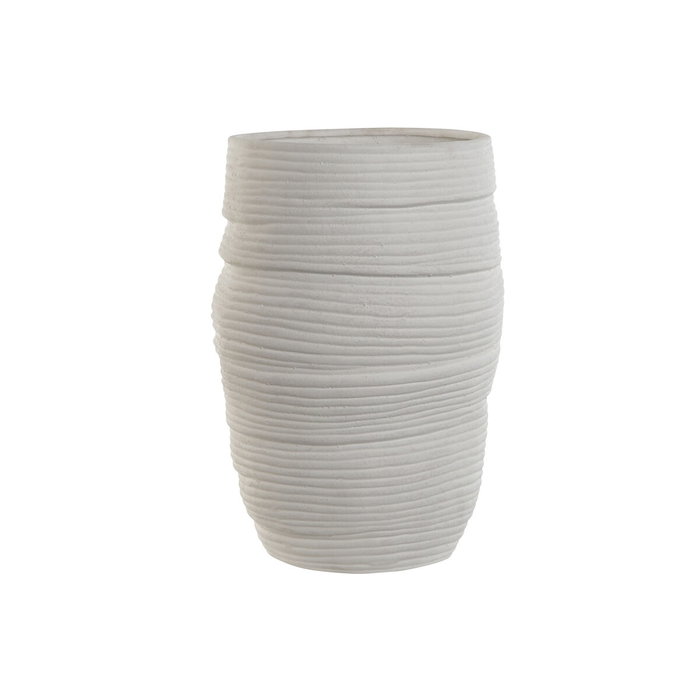 DKD Home Decor Jarrón de Cerámica Blanco 27x27x37 cm DKD Home Decor Jarrón de Cerámica Blanco 27x27x37 cm
