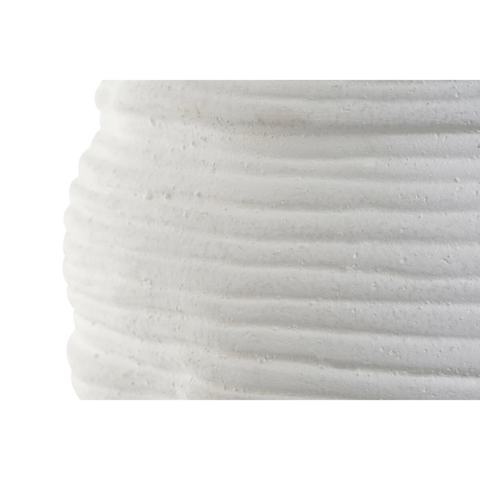 DKD Home Decor Jarrón de Cerámica Blanco 27x27x37 cm DKD Home Decor Jarrón de Cerámica Blanco 27x27x37 cm