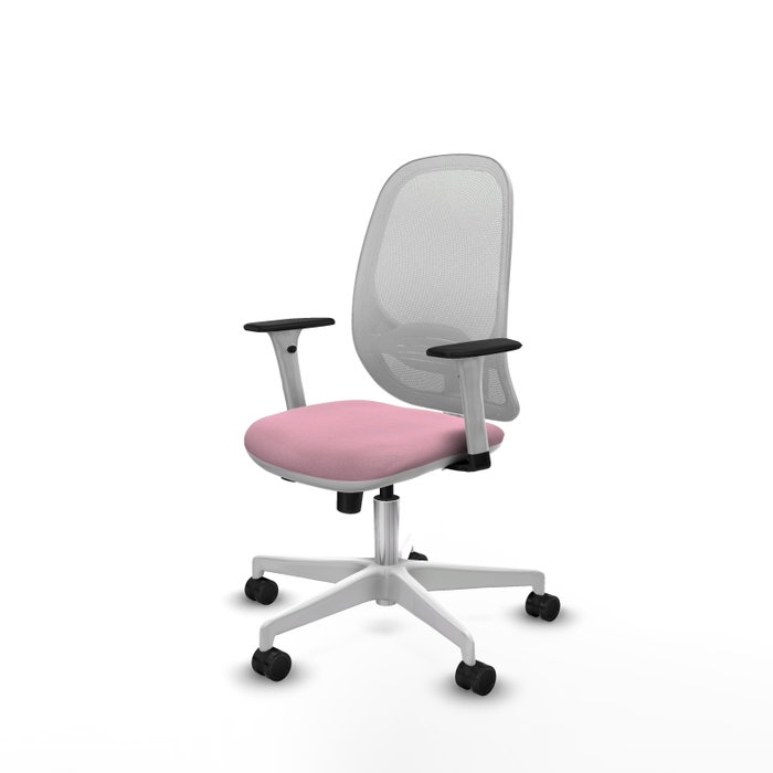 PIQUERAS Y CRESPO Silla de oficina Cilanco Rosa y Blanca