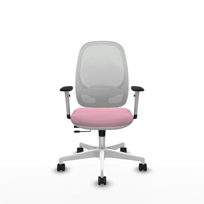 PIQUERAS Y CRESPO Silla de oficina Cilanco Rosa y Blanca