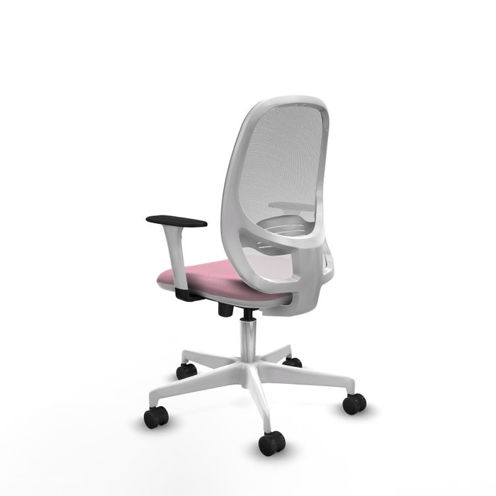 PIQUERAS Y CRESPO Silla de oficina Cilanco Rosa y Blanca