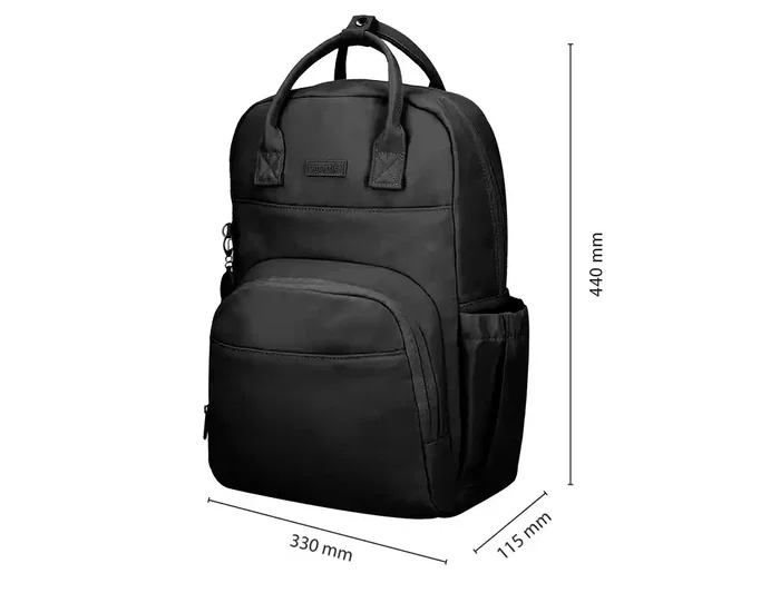 Antartik Mochila Glow bags con Acolchado para Portátil 15", Negro, 25L, 440x33x115mm