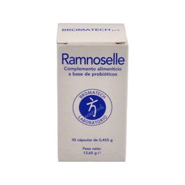 Bromatech Ramnoselle 30 Cap. Probiótico con Lactobacillus Rhamnosus HN001 y LR32 para el Equilibrio de la Flora Intestinal y Digestiva