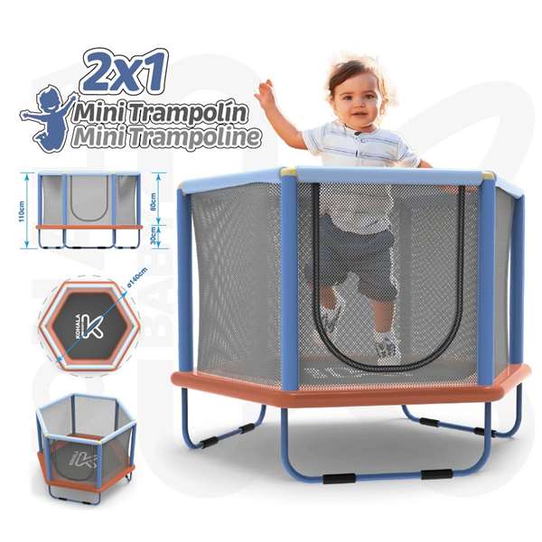 Kohala Baby Trampolín Infantil Mini 2 en 1 140 x 110 cm Altura 110 cm Edad Mínima 3 Años