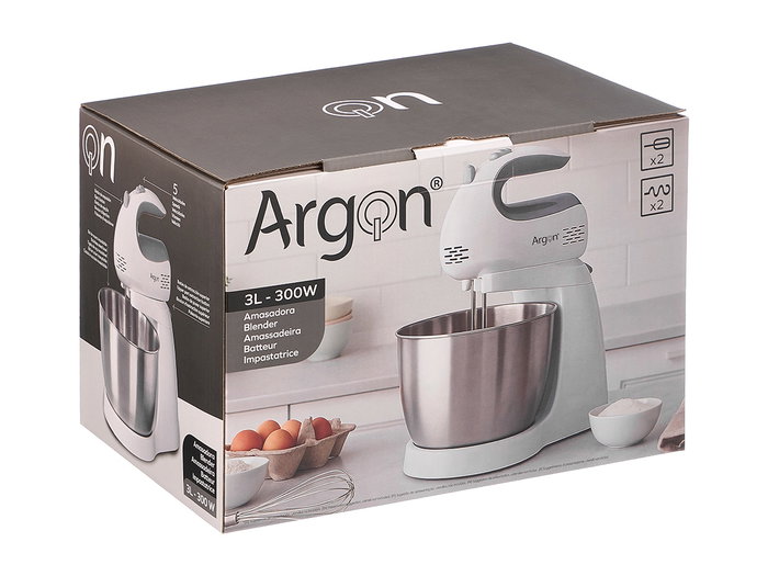 Argon Amasadora 300W Blanco 30.5x19.5x21 cm (Set de 4)