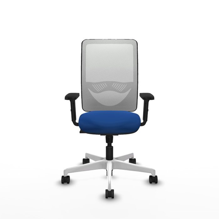 PIQUERAS Y CRESPO Silla de oficina Zulema con Mecanismo Sincro Azul y Blanco