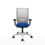 PIQUERAS Y CRESPO Silla de oficina Zulema con Mecanismo Sincro Azul y Blanco