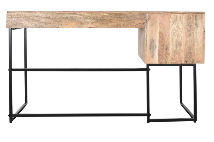 DKD Home Decor Escritorio Home Office Natural Negro 150 x 60 x 85 cm