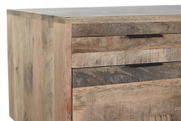 DKD Home Decor Escritorio Home Office Natural Negro 150 x 60 x 85 cm