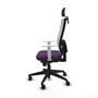 PIQUERAS Y CRESPO Silla de oficina Horna con mecanismo Sincro, Morado y Blanco