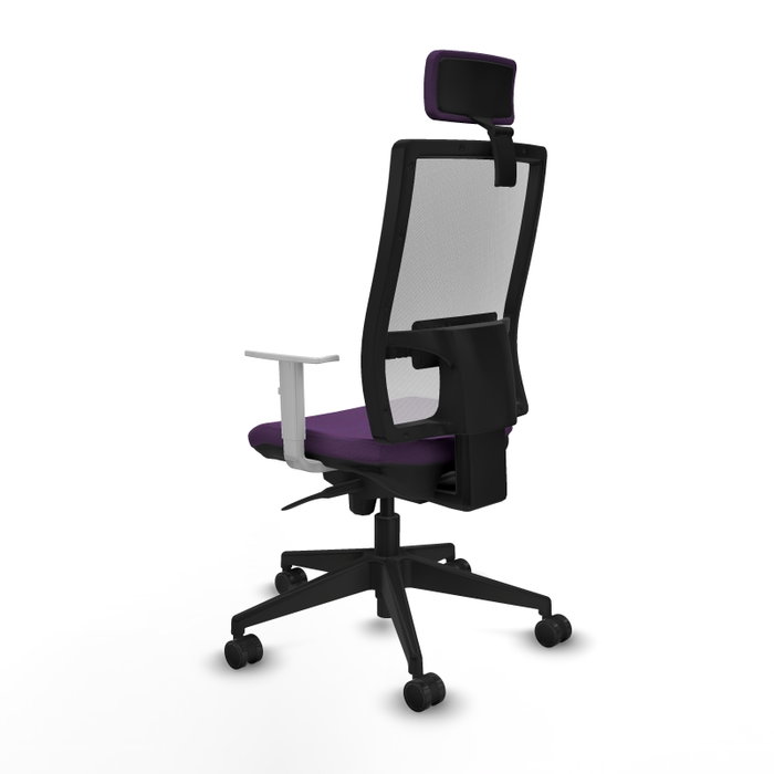 PIQUERAS Y CRESPO Silla de oficina Horna con mecanismo Sincro, Morado y Blanco PIQUERAS Y CRESPO Silla de oficina Horna con mecanismo Sincro, Morado y Blanco
