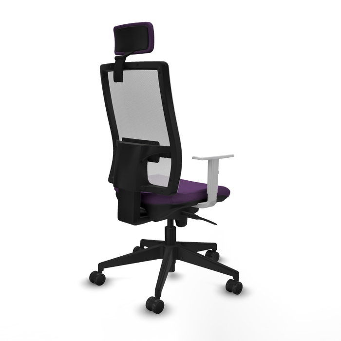 PIQUERAS Y CRESPO Silla de oficina Horna con mecanismo Sincro, Morado y Blanco PIQUERAS Y CRESPO Silla de oficina Horna con mecanismo Sincro, Morado y Blanco