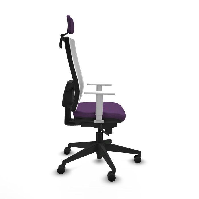 PIQUERAS Y CRESPO Silla de oficina Horna con mecanismo Sincro, Morado y Blanco PIQUERAS Y CRESPO Silla de oficina Horna con mecanismo Sincro, Morado y Blanco