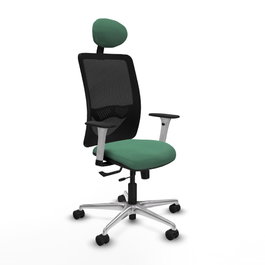 PIQUERAS Y CRESPO Silla de oficina Zulema Verde esmeralda y Negro