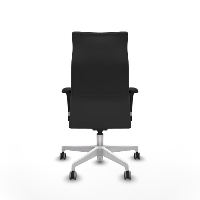PIQUERAS Y CRESPO Sillón Albacete Gris Oscuro con Mecanismo Sincro y Base Blanca