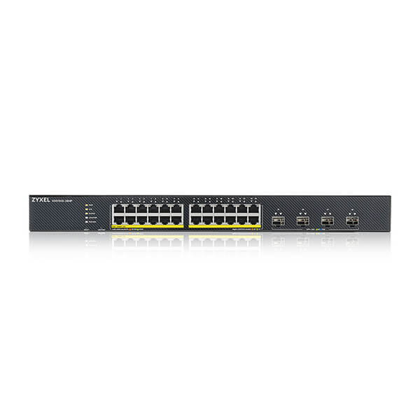 Zyxel XGS1935-28HP - Switch Gestionado L2+/L3 Gigabit Ethernet, 24 Puertos RJ-45, 4 Puertos SFP, Con PoE, Calidad de Servicio (QoS) e Inspección ARP