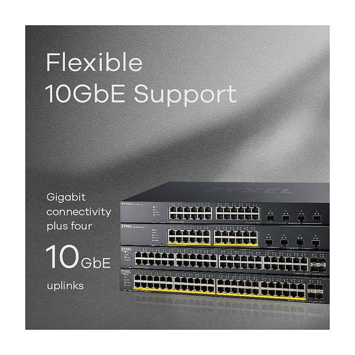 Zyxel XGS1935-28HP - Switch Gestionado L2+/L3 Gigabit Ethernet, 24 Puertos RJ-45, 4 Puertos SFP, Con PoE, Calidad de Servicio (QoS) e Inspección ARP Zyxel XGS1935-28HP - Switch Gestionado L2+/L3 Gigabit Ethernet, 24 Puertos RJ-45, 4 Puertos SFP, Con PoE, Calidad de Servicio (QoS) e Inspección ARP