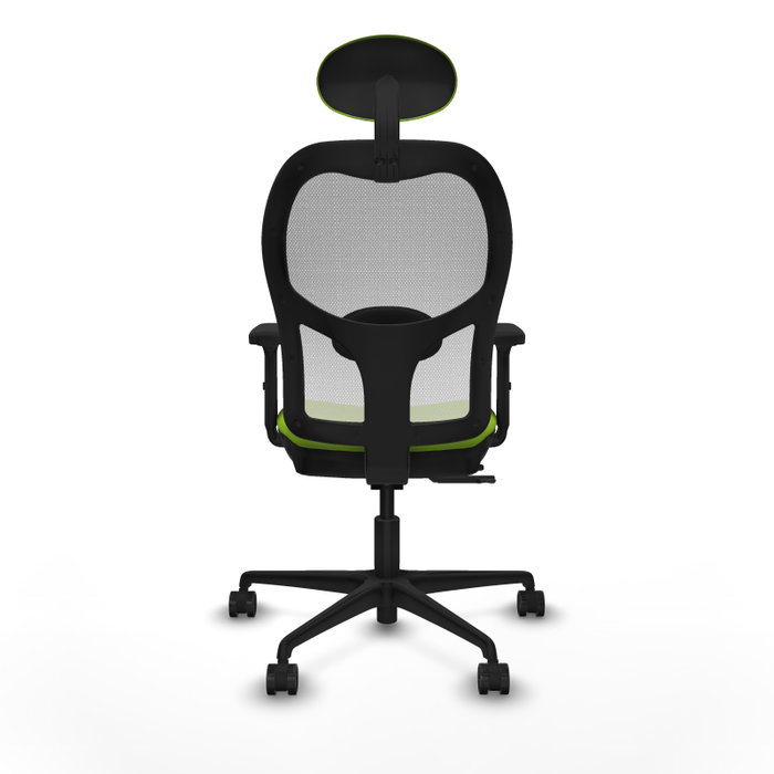 PIQUERAS Y CRESPO Silla de oficina Jorquera con mecanismo Sincro/Traslack, Pistacho y Blanco