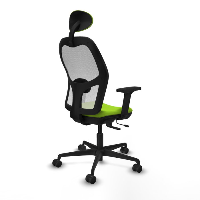 PIQUERAS Y CRESPO Silla de oficina Jorquera con mecanismo Sincro/Traslack, Pistacho y Blanco
