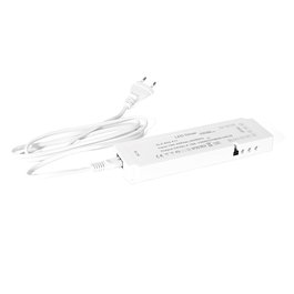HERRAJES ALK Transformador 10 Vías 100W 24V DC IP20 para Tira LED, 48W/Vía, Modelo 196*60*20