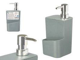 Kinvara Dispensador Soporte Esponja Gris 650 ml 9 x 20 x 9.5 cm (Set de 12)