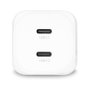 DICOTA Cargador de pared GaN 100W con 2 puertos USB Tipo C, Blanco