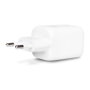 DICOTA Cargador de pared GaN 100W con 2 puertos USB Tipo C, Blanco