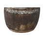 DKD Home Decor Macetero de Madera Tallado Cocotero Marrón 20x20x90 cm