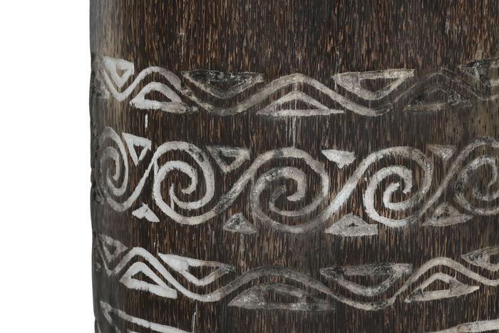 DKD Home Decor Macetero Indonesia 1c24 Madera Marron Blanco 20 x 90 x 20 cm