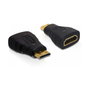 DeLOCK Adaptador HDMI-C Macho a HDMI-A Hembra 65244 Negro